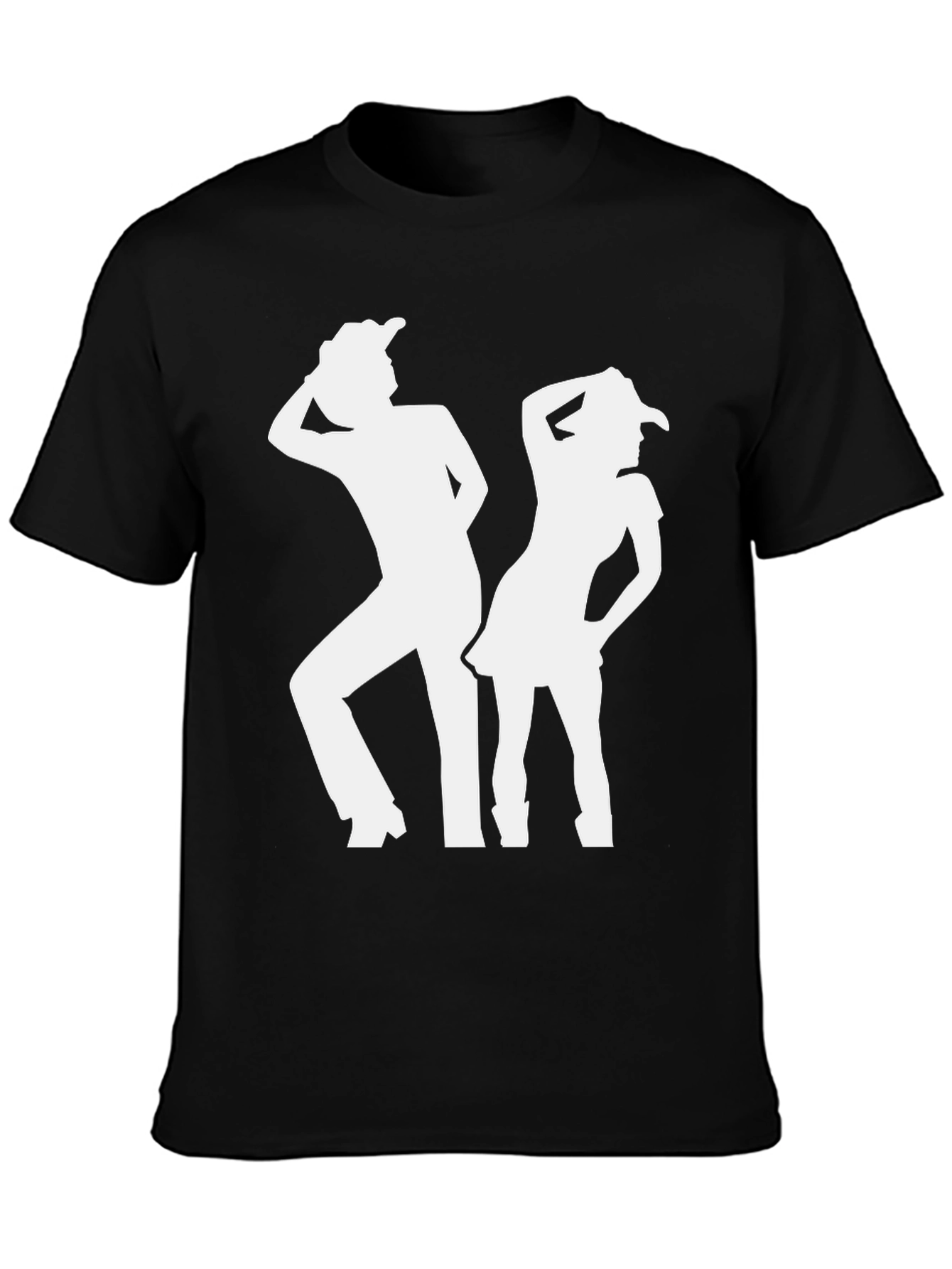 Camiseta Negra Silueta Vaquera para Hombre
