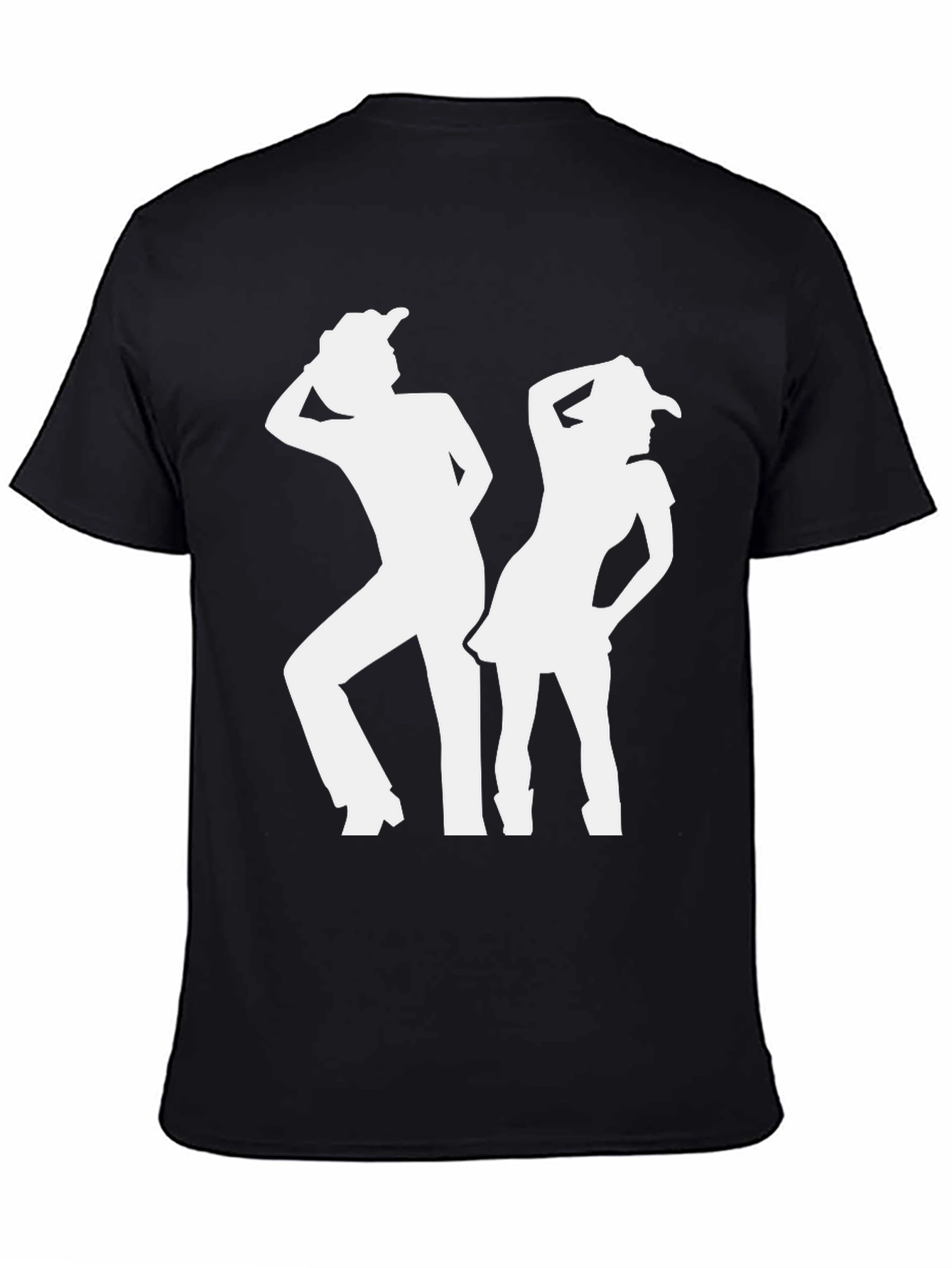 Camiseta Negra Silueta Vaquera para Hombre
