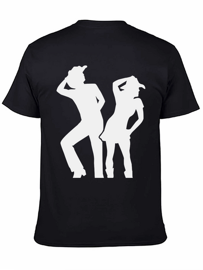 Camiseta Negra Silueta Vaquera para Hombre