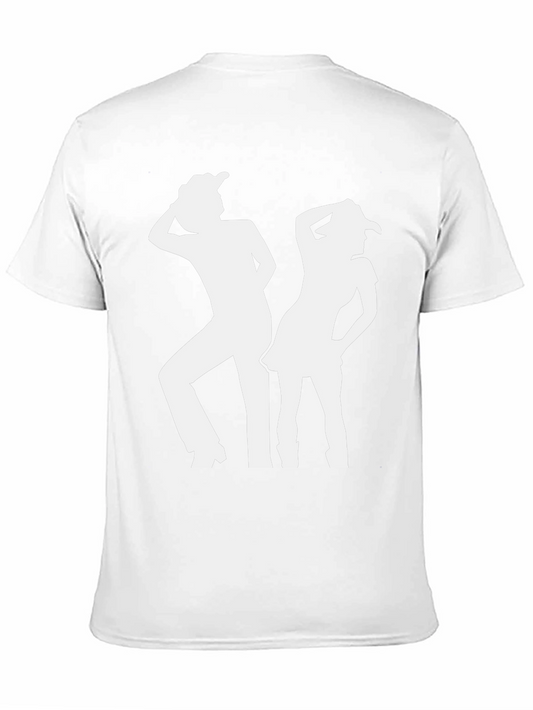 Camiseta Negra Silueta Vaquera para Hombre