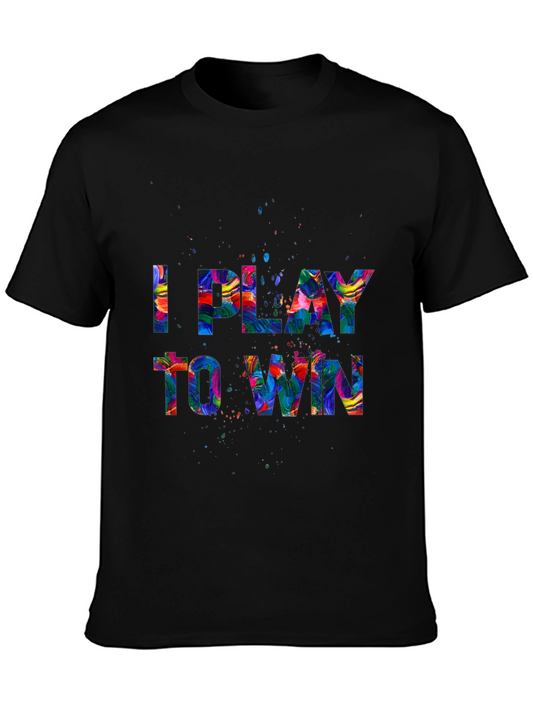 Camiseta Negra I Play to Win Multicolor