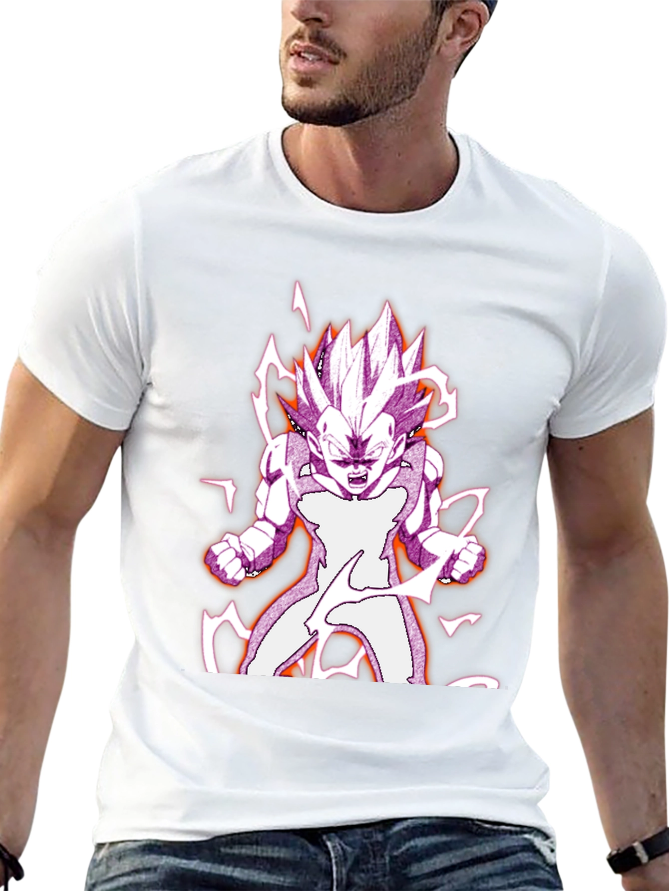 Camiseta Negra con Diseño Vegeta Dragon Ball