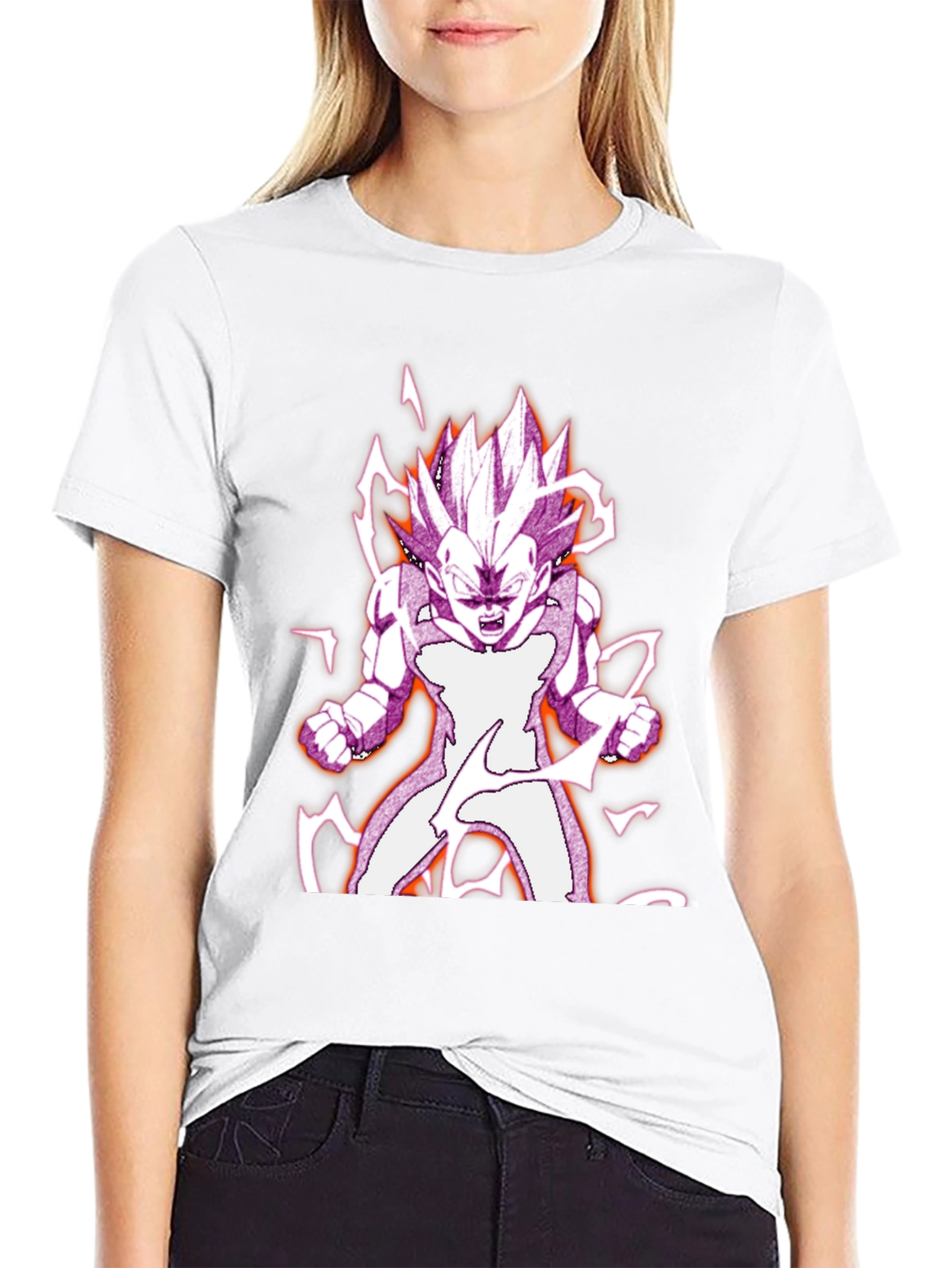 Camiseta Negra con Diseño Vegeta Dragon Ball