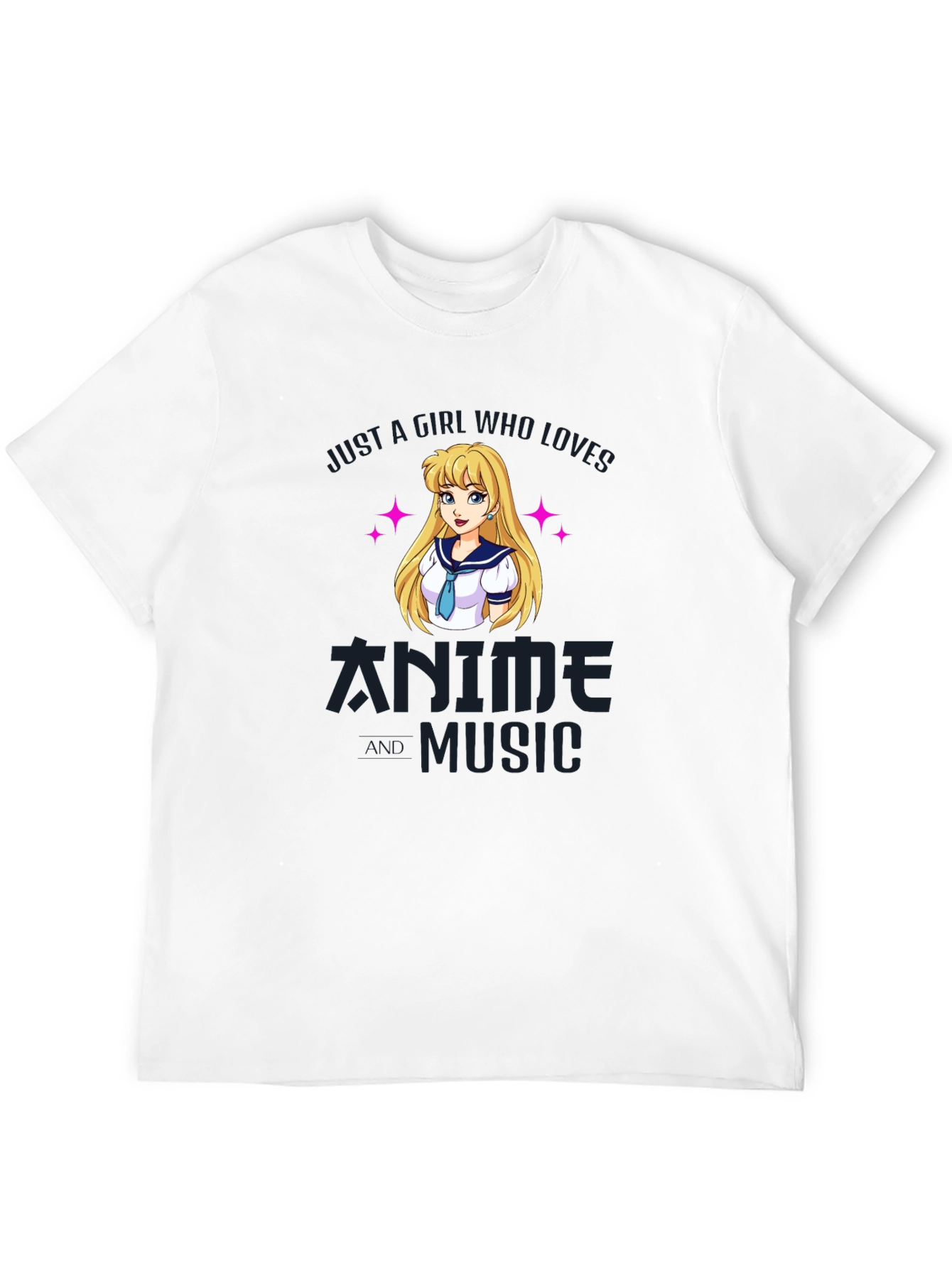Camiseta Negra Anime y Música para Fanáticos