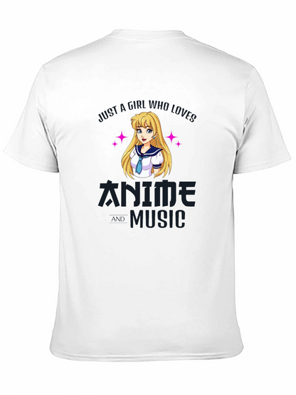 Camiseta Negra Anime y Música para Fanáticos