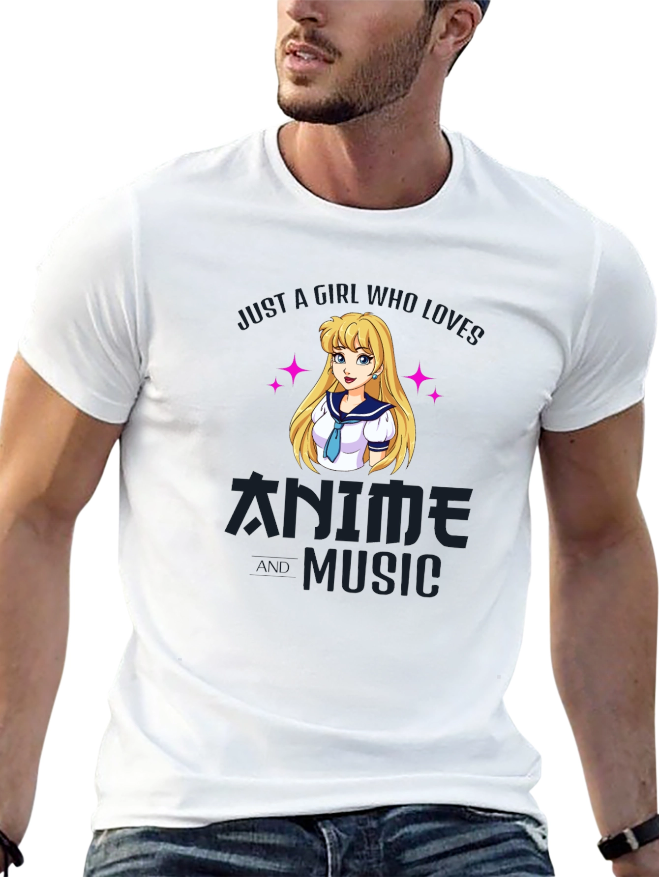 Camiseta Negra Anime y Música para Fanáticos