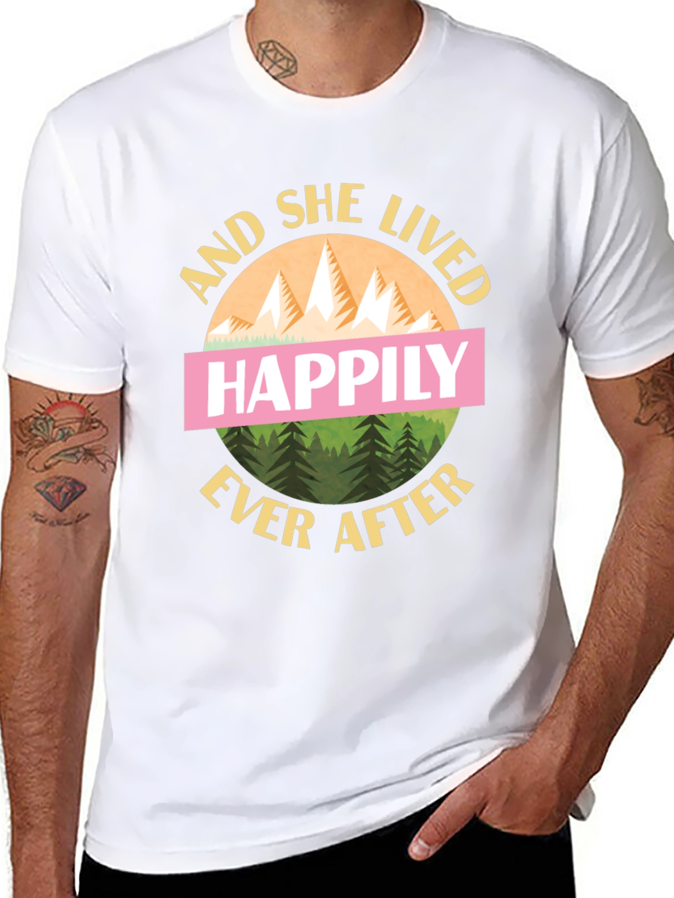 Camiseta Negra And She Lived Happily Ever After