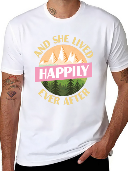 Camiseta Negra And She Lived Happily Ever After