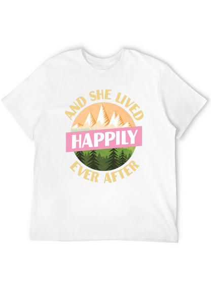 Camiseta Negra And She Lived Happily Ever After