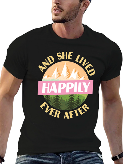 Camiseta Negra And She Lived Happily Ever After