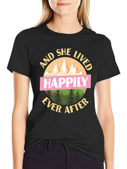 Camiseta Negra And She Lived Happily Ever After