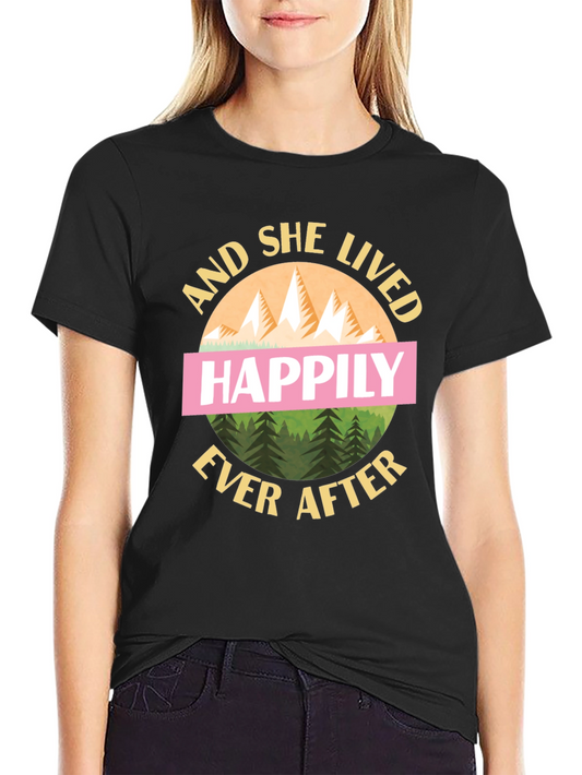 Camiseta Negra And She Lived Happily Ever After