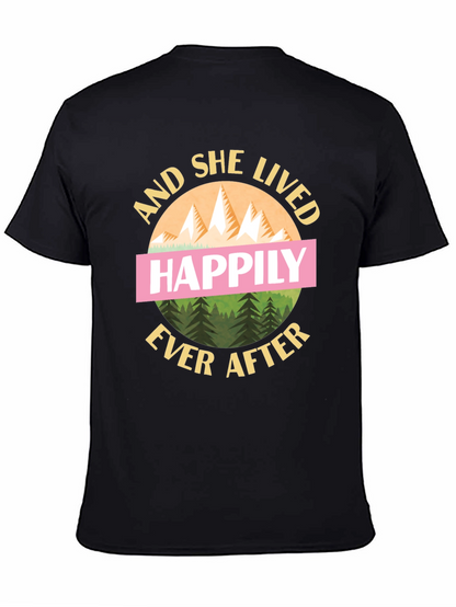 Camiseta Negra And She Lived Happily Ever After