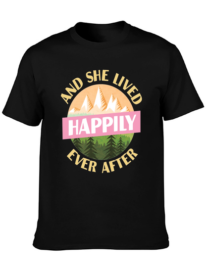 Camiseta Negra And She Lived Happily Ever After