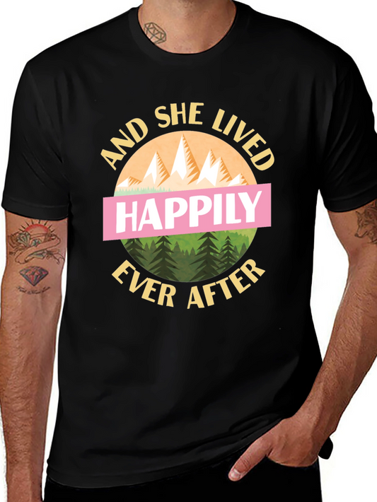 Camiseta Negra And She Lived Happily Ever After