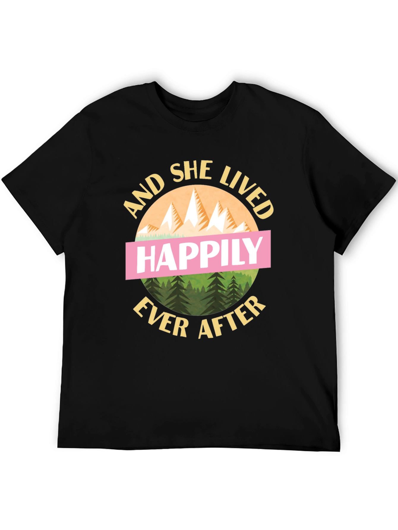 Camiseta Negra And She Lived Happily Ever After