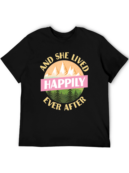 Camiseta Negra And She Lived Happily Ever After