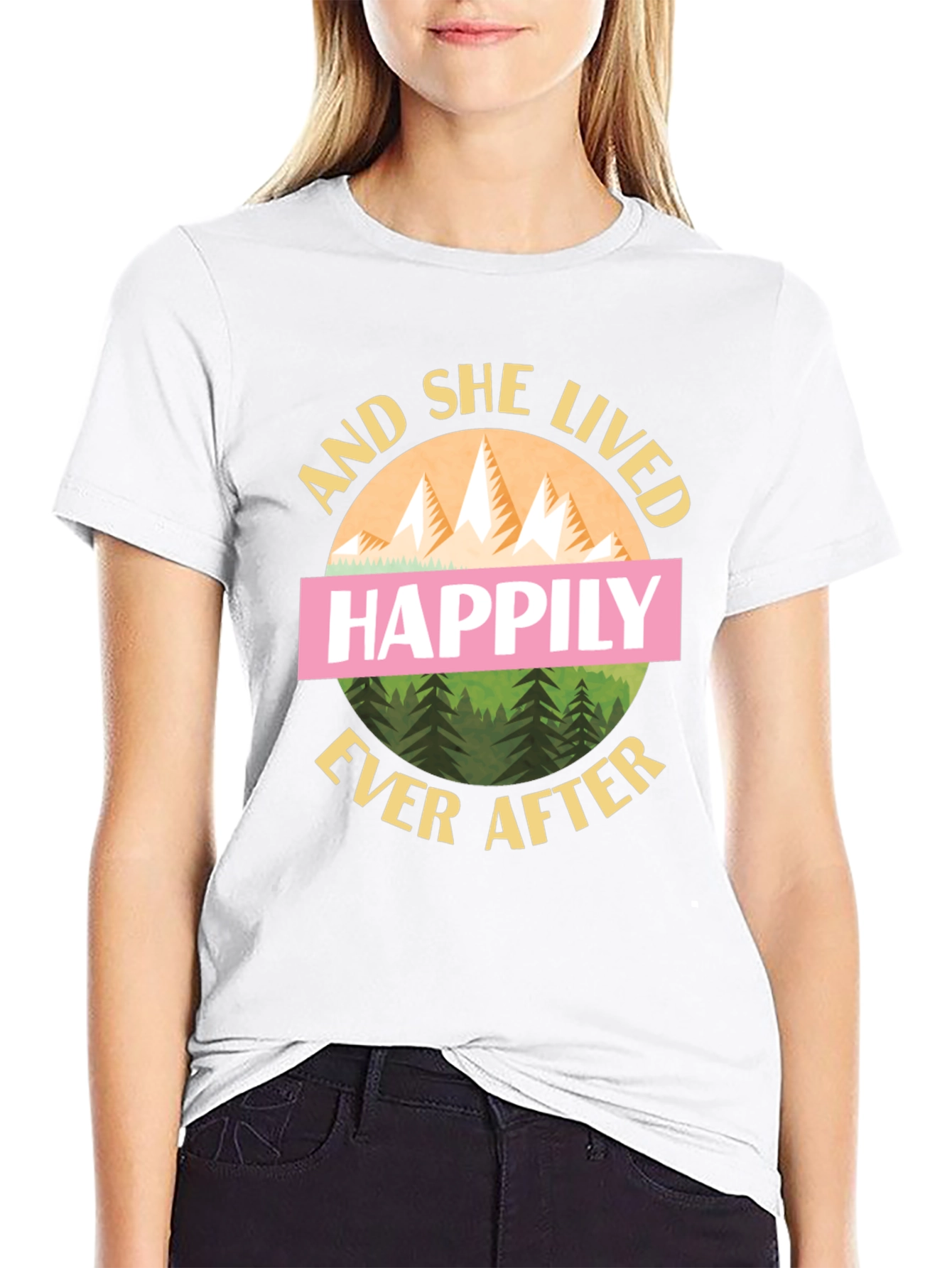 Camiseta Negra And She Lived Happily Ever After