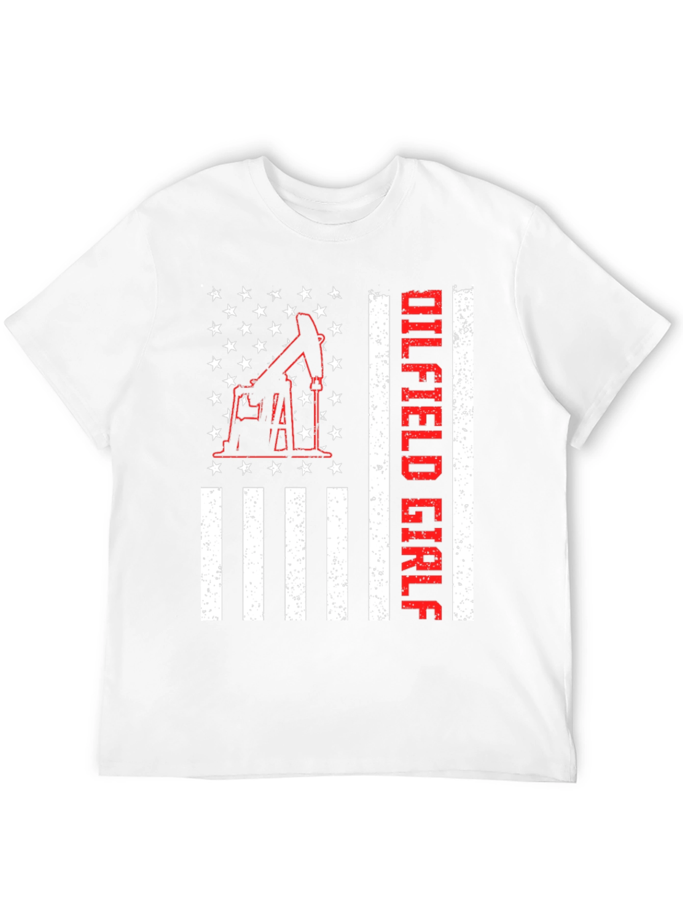 Camiseta Negra Oilfield Girl con Diseño Americano