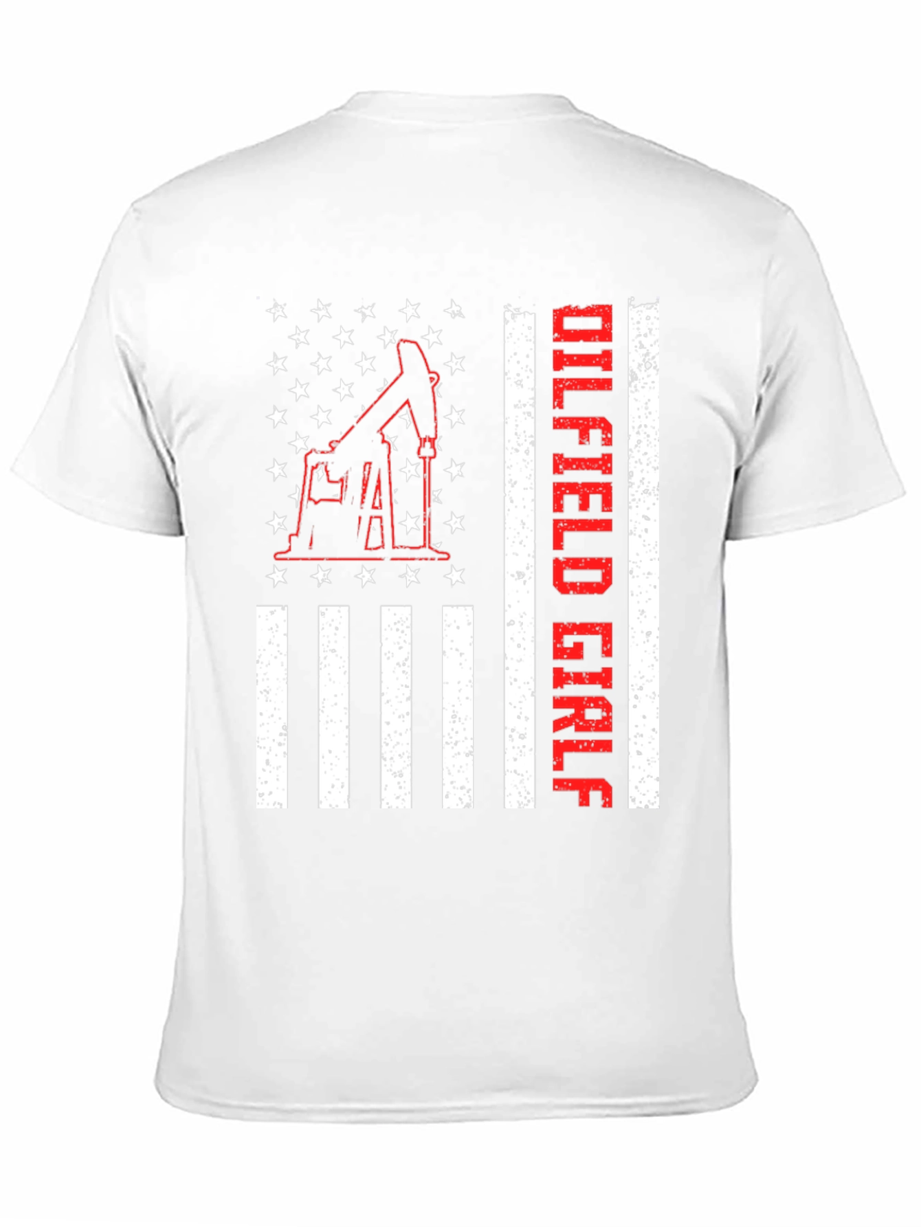 Camiseta Negra Oilfield Girl con Diseño Americano