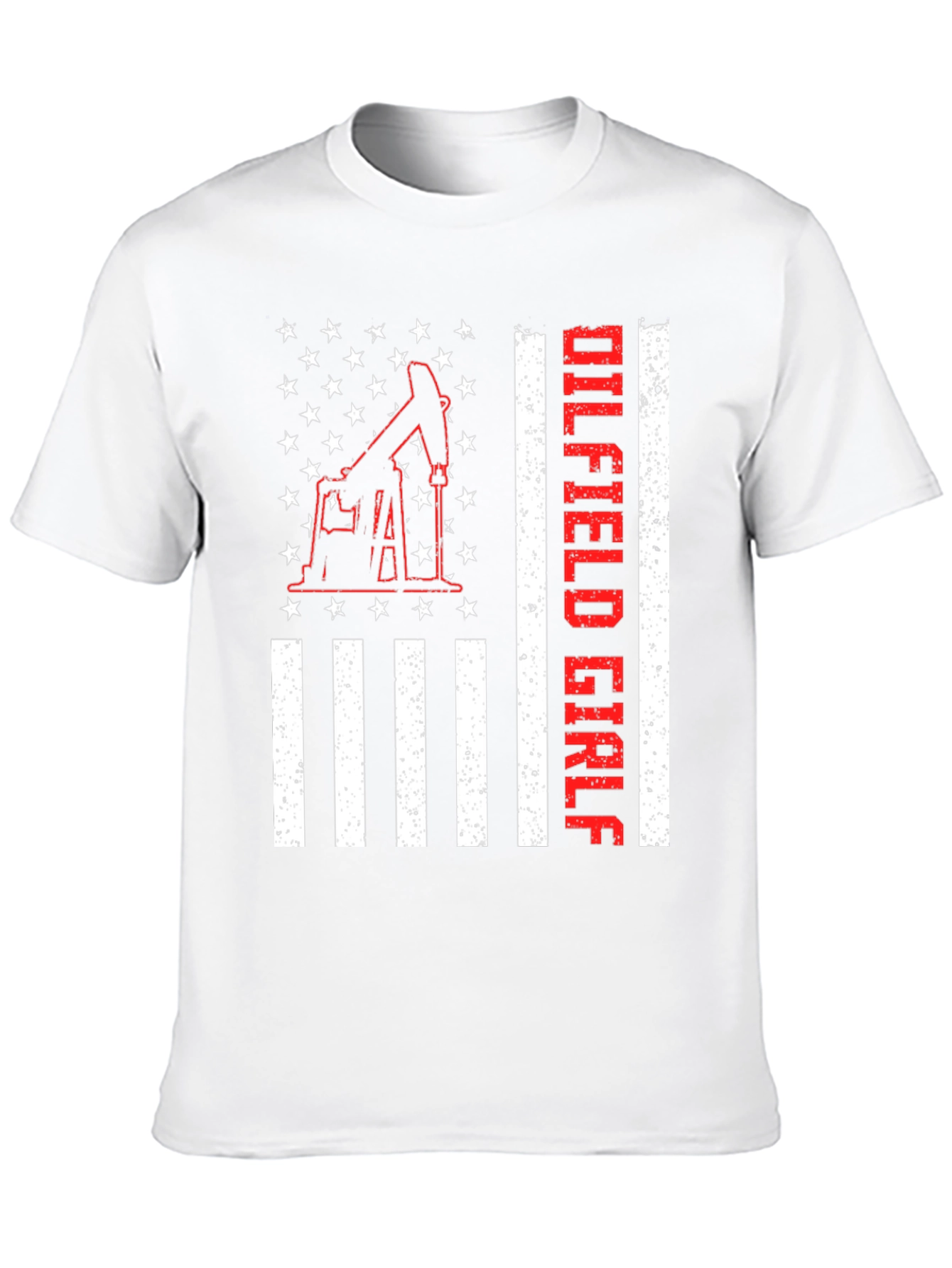 Camiseta Negra Oilfield Girl con Diseño Americano