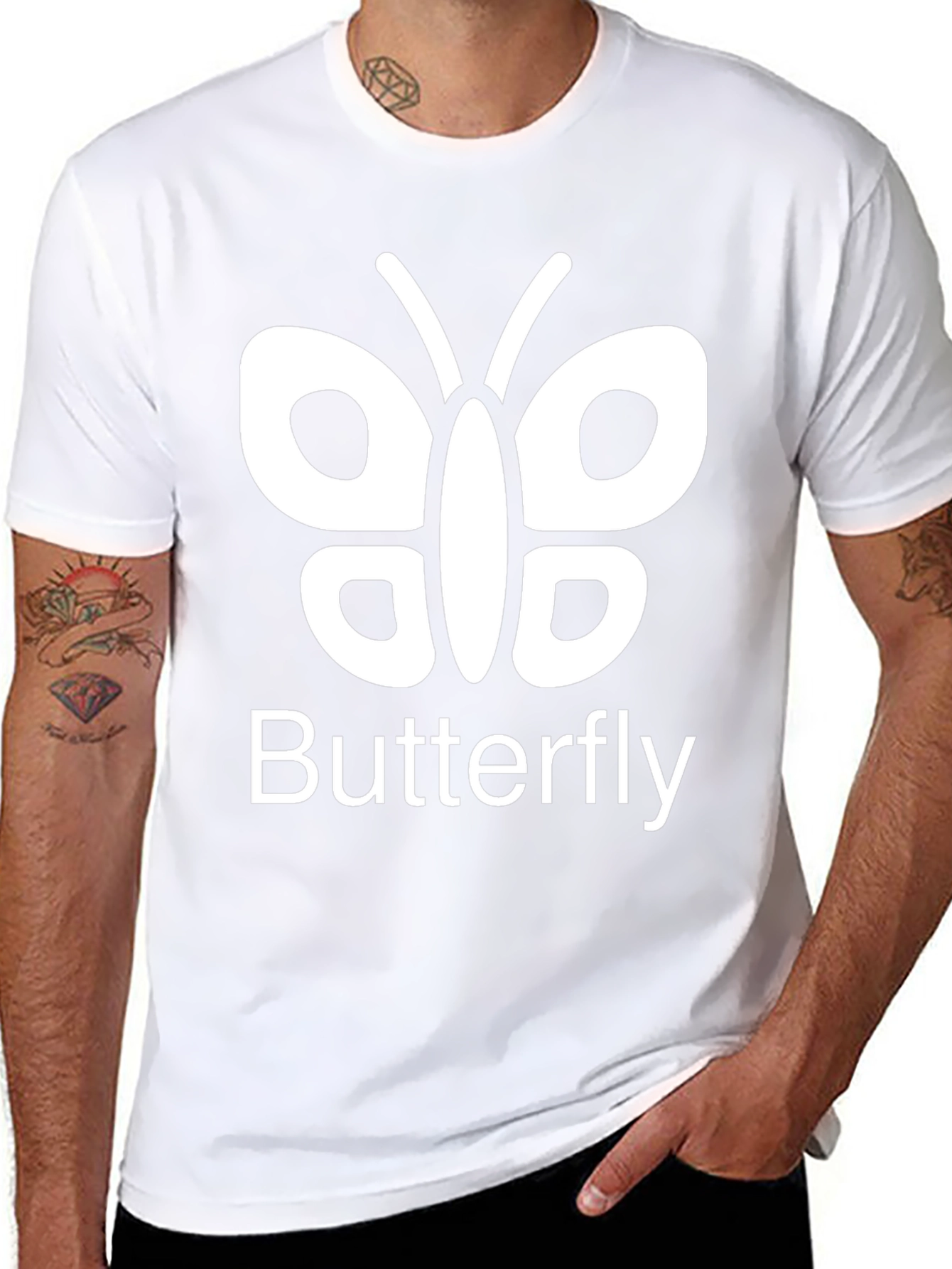 Camiseta Negra Butterfly para Hombre