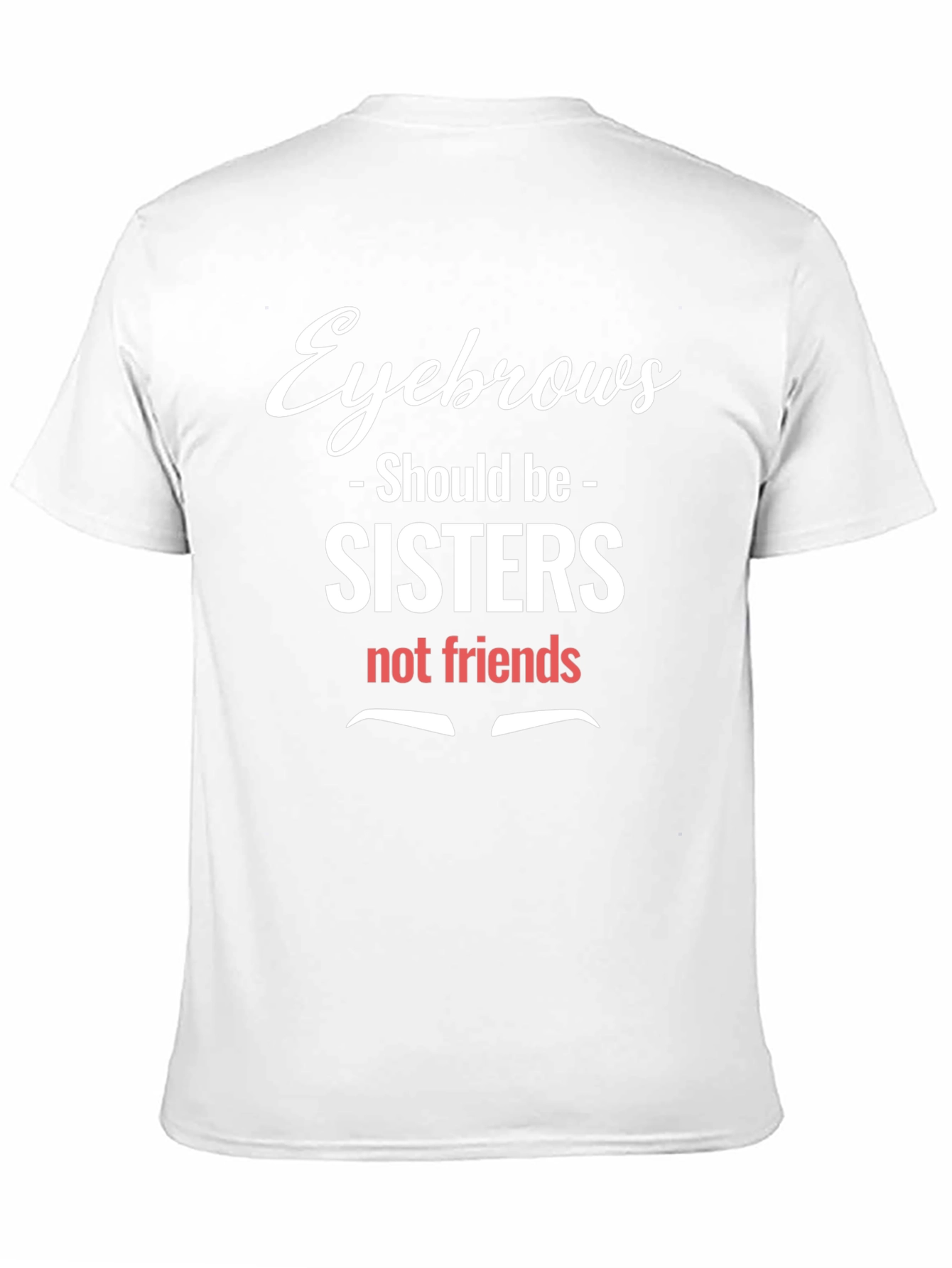 Camiseta Negra Humorística Cejas Hermanas