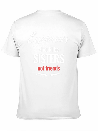 Camiseta Negra Humorística Cejas Hermanas