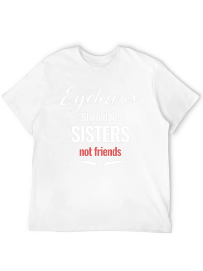 Camiseta Negra Humorística Cejas Hermanas