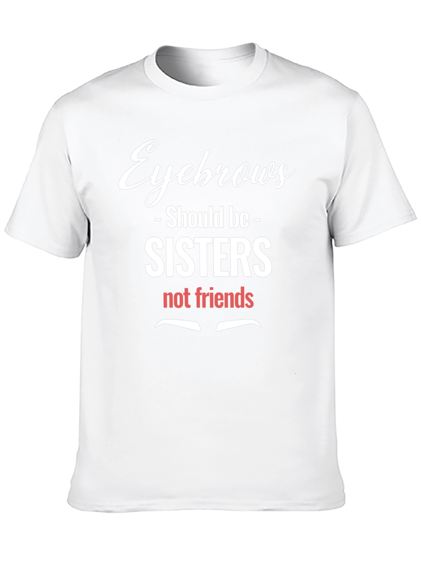 Camiseta Negra Humorística Cejas Hermanas