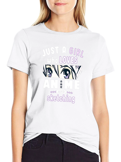 Camiseta Negra Anime y Dibujo