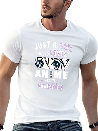 Camiseta Negra Anime y Dibujo