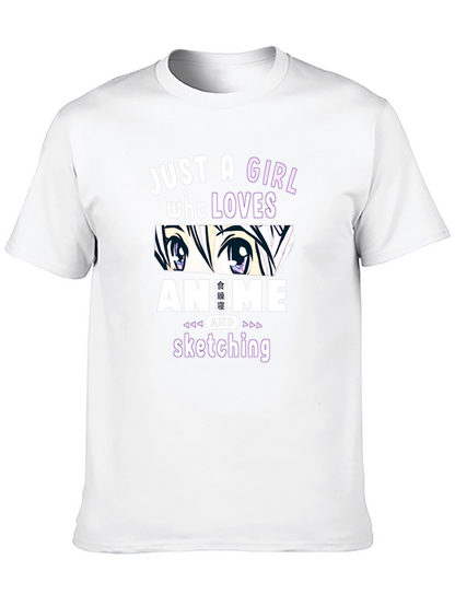 Camiseta Negra Anime y Dibujo