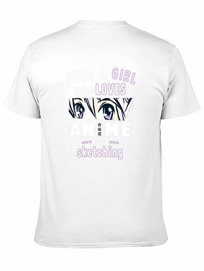 Camiseta Negra Anime y Dibujo