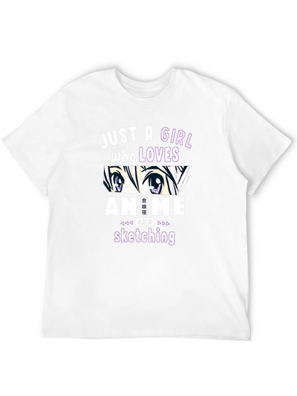 Camiseta Negra Anime y Dibujo