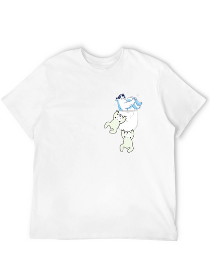 Camiseta Negra con Diseño Divertido de Osos Polares
