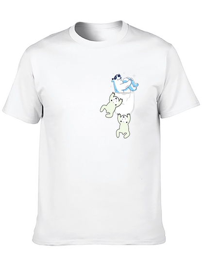 Camiseta Negra con Diseño Divertido de Osos Polares