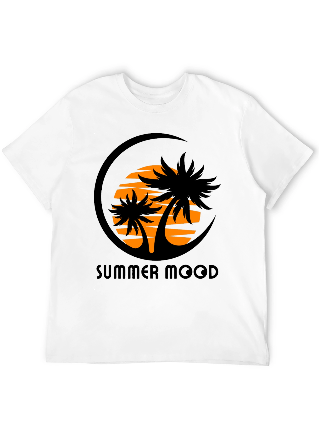 Camiseta Negra Estampada Summer Mood
