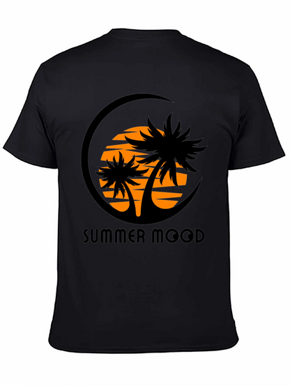 Camiseta Negra Estampada Summer Mood