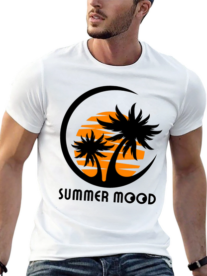 Camiseta Negra Estampada Summer Mood