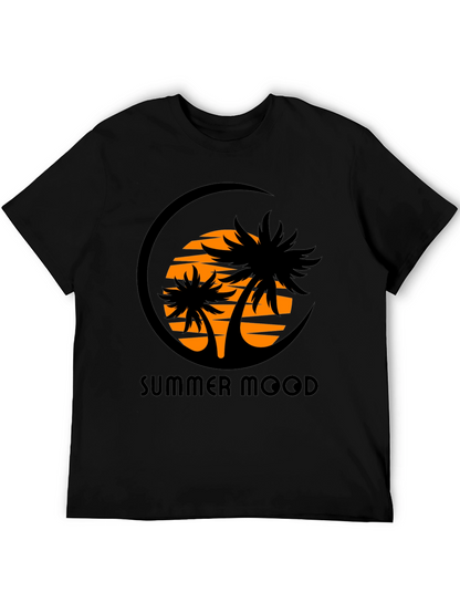 Camiseta Negra Estampada Summer Mood