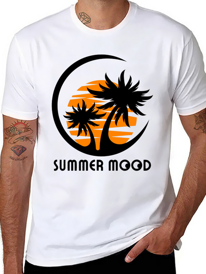Camiseta Negra Estampada Summer Mood