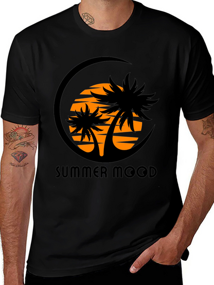 Camiseta Negra Estampada Summer Mood