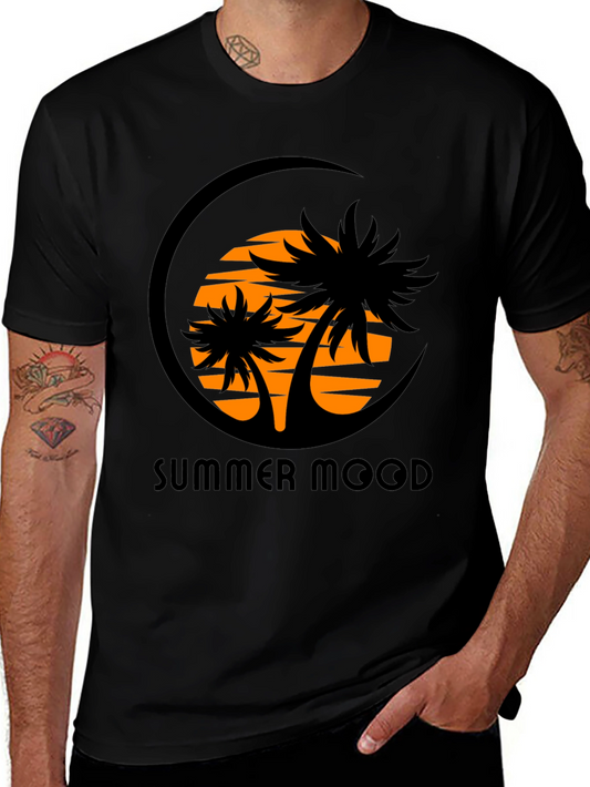 Camiseta Negra Estampada Summer Mood