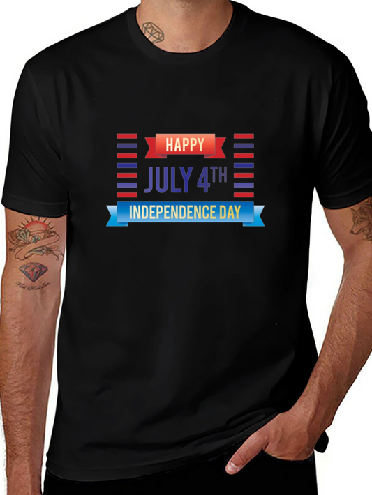 Camiseta Negra Feliz 4 de Julio Día de la Independencia