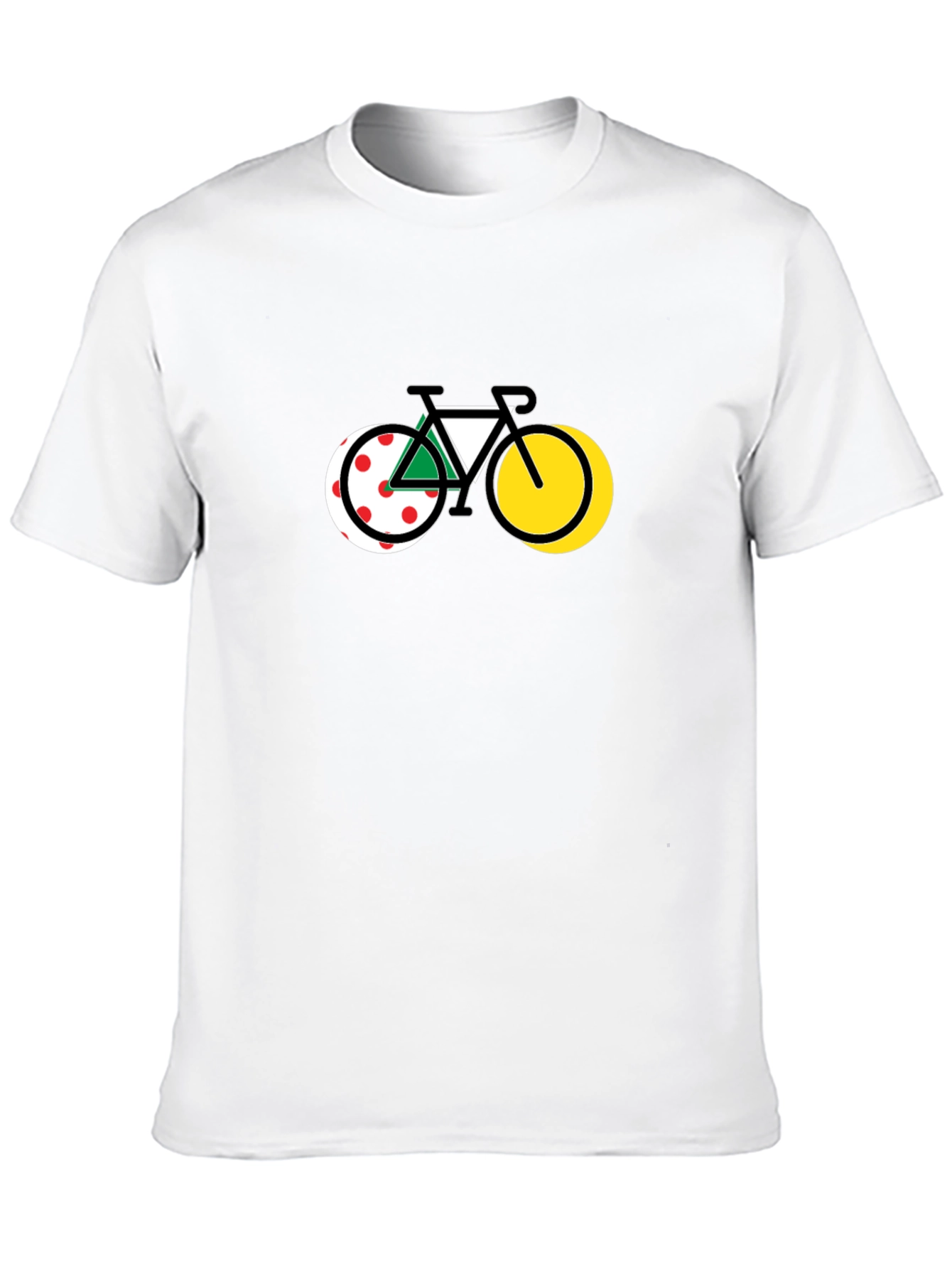 Camiseta Negra Diseño Bicicleta Ciclismo Tour de Francia