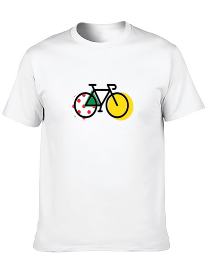 Camiseta Negra Diseño Bicicleta Ciclismo Tour de Francia
