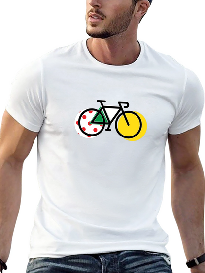 Camiseta Negra Diseño Bicicleta Ciclismo Tour de Francia