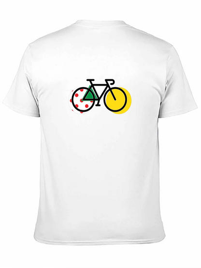 Camiseta Negra Diseño Bicicleta Ciclismo Tour de Francia