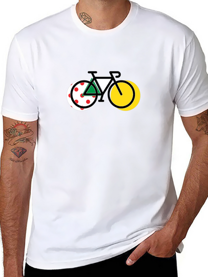 Camiseta Negra Diseño Bicicleta Ciclismo Tour de Francia